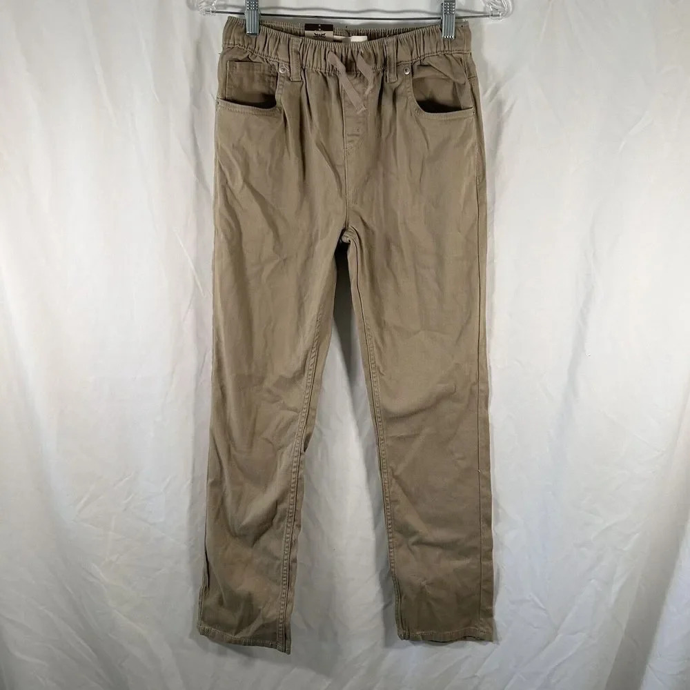 Levi's Youth Pants 16 Beige Pull On Comfort Waist Elastic Pockets New $42